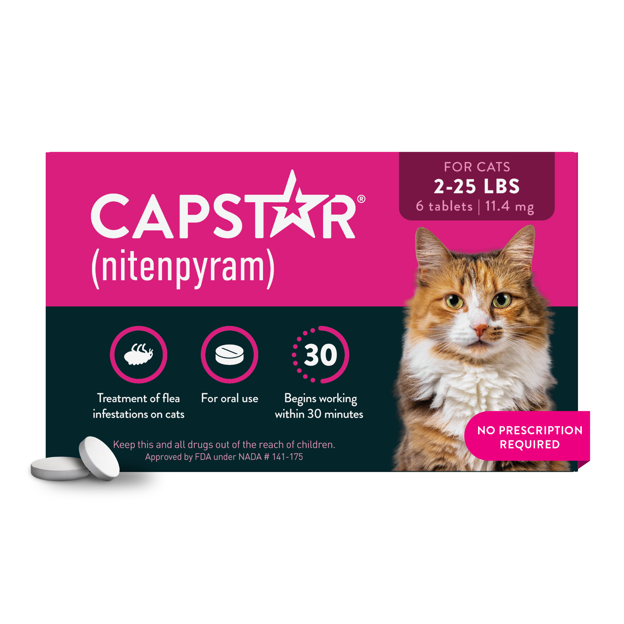 CAPSTAR® (nitenpyram) Oral Flea Treatment for Cats