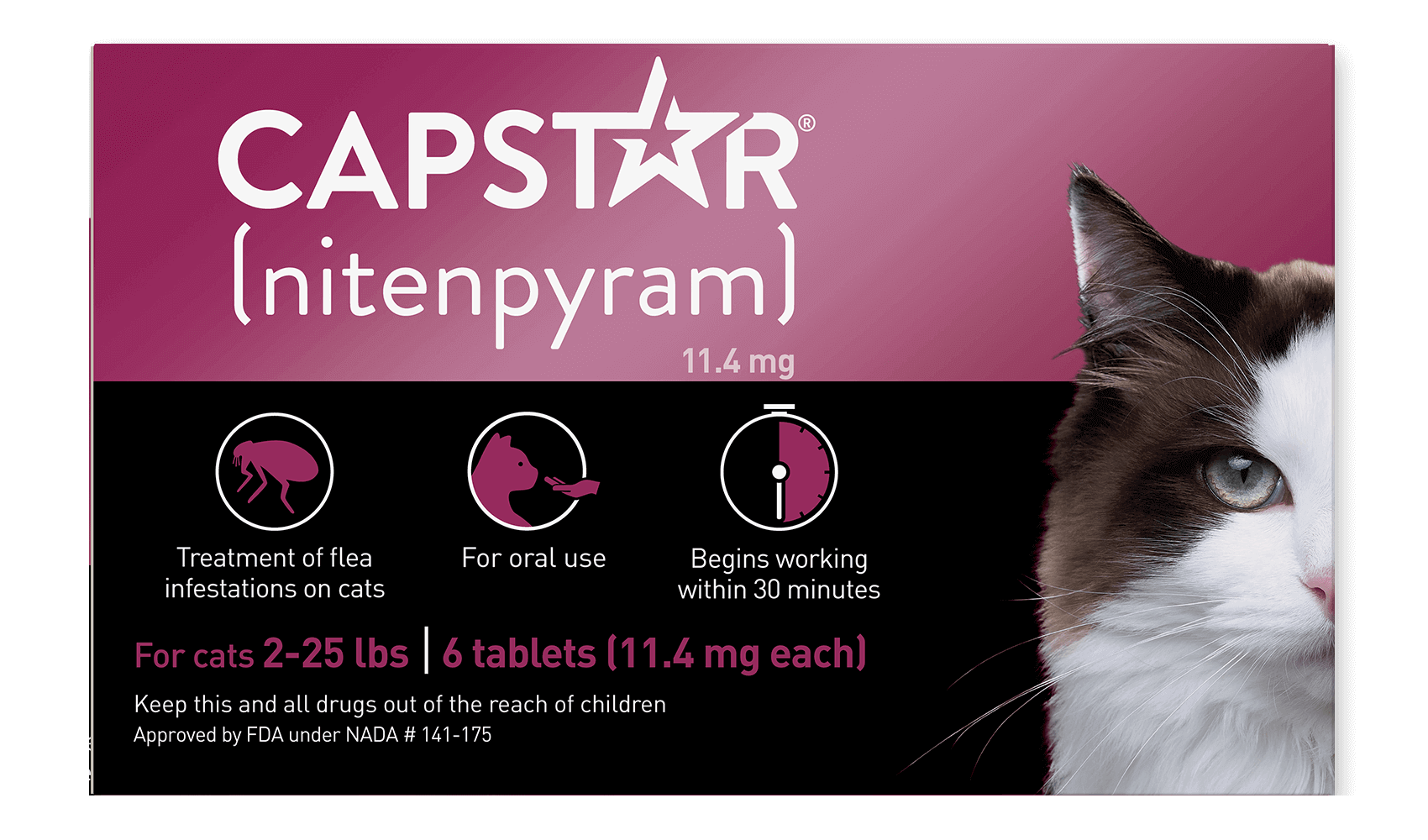 CAPSTAR® (nitenpyram) Oral Flea Treatment for Cats